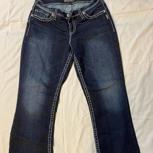 SILVER- like new- Natsuki flap boot cut jean